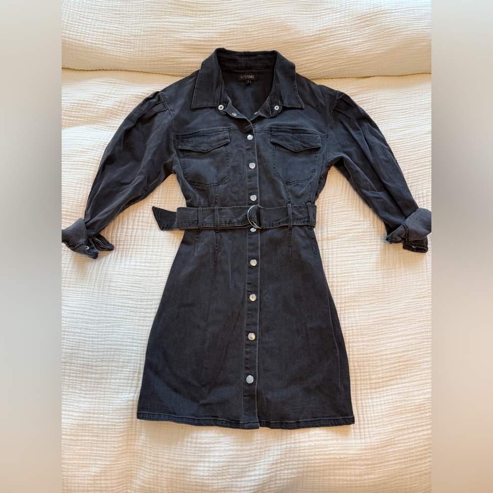 Intermix - Denim Belted Mini Dress - 2